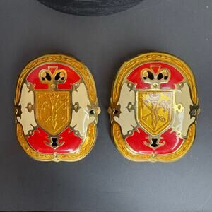 Vintage Edgar Berebl Earrings Sheild Earrings Pierced Post Back